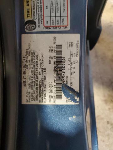 3FAHP0HA1AR295094 - 2010 FORD FUSION SE BLUE photo 12