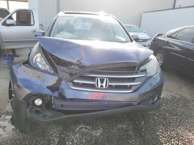 2HKRM3H73EH537728 - 2014 HONDA CR-V EXL BLUE photo 5