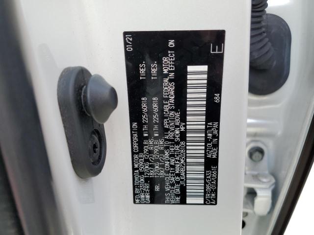 JTJGARBZ2M5028108 - 2021 LEXUS NX 300 BASE Biały zdjęcie 13