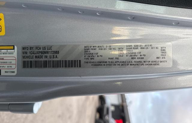 1C4JJXP60NW172988 - 2022 JEEP WRANGLER U SAHARA 4XE SILVER photo 10