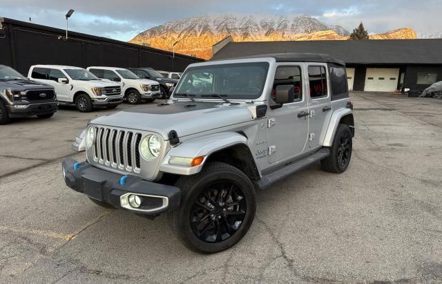 1C4JJXP60NW172988 - 2022 JEEP WRANGLER U SAHARA 4XE SILVER photo 2