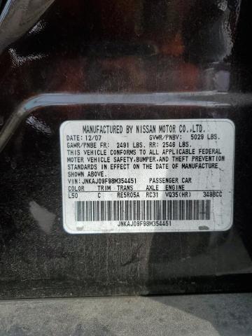 JNKAJ09F98M354451 - 2008 INFINITI EX35 BASE 紫色 照片 13