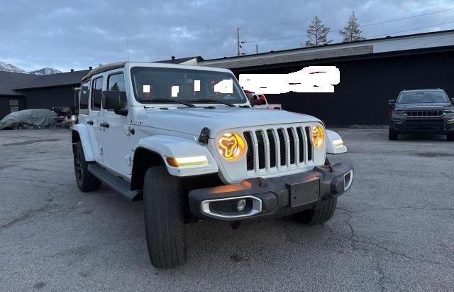 1C4JJXP62MW767243 - 2021 JEEP WRANGLER U SAHARA 4XE WHITE photo 1