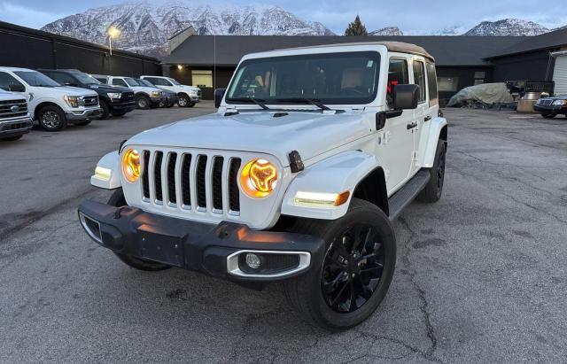 1C4JJXP62MW767243 - 2021 JEEP WRANGLER U SAHARA 4XE WHITE photo 2