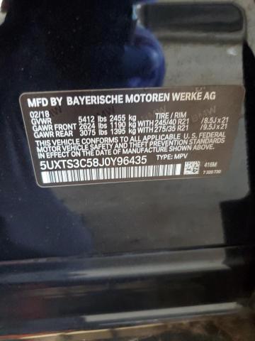 5UXTS3C58J0Y96435 - 2018 BMW X3 XDRIVEM40I BLUE photo 13