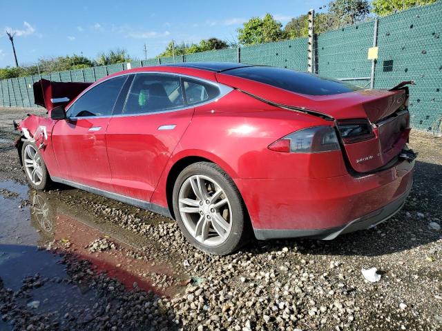 5YJSA1CP1DFP26784 - 2013 TESLA MODEL S 红色 照片 2