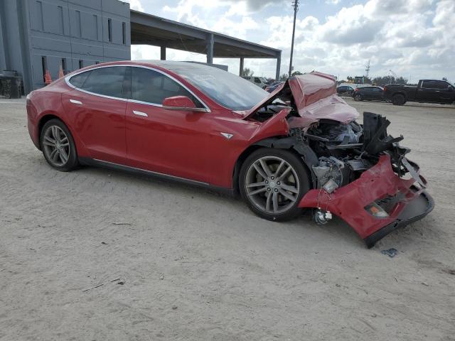 5YJSA1CP1DFP26784 - 2013 TESLA MODEL S 红色 照片 4