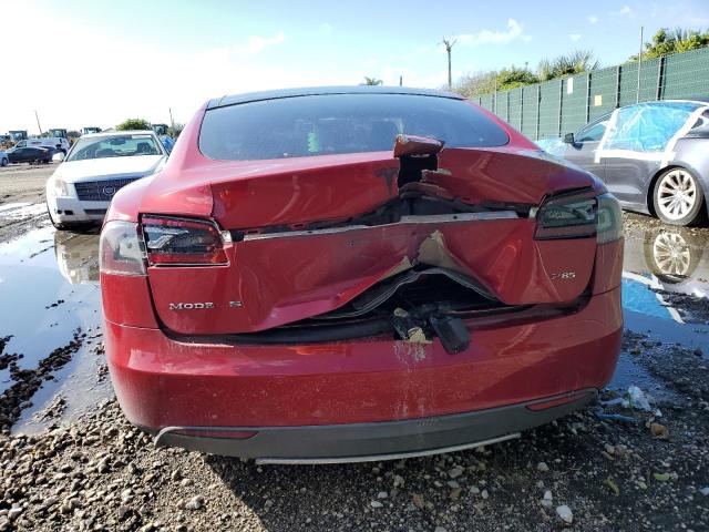 5YJSA1CP1DFP26784 - 2013 TESLA MODEL S 红色 照片 6