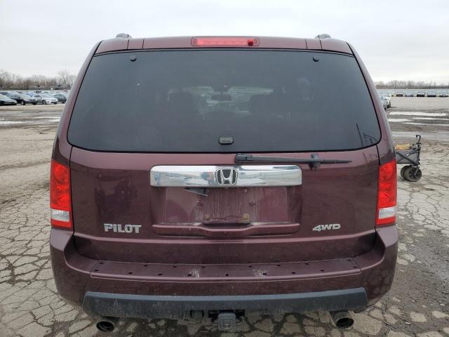 5FNYF4H6XAB027470 - 2010 HONDA PILOT EXL BURGUNDY photo 6