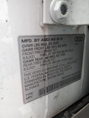 WA1VAAF79KD007533 - 2019 AUDI Q7 PRESTIGE 白色 照片 13