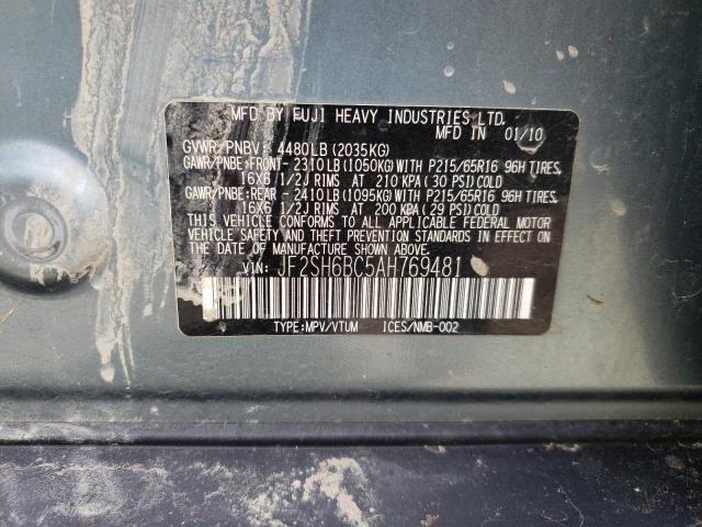 JF2SH6BC5AH769481 - 2010 SUBARU FORESTER XS Boz foto 13