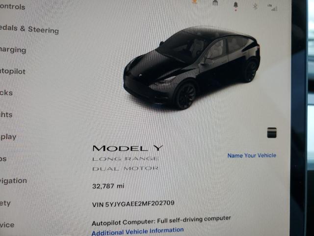 5YJYGAEE2MF202709 - 2021 TESLA MODEL Y BLACK photo 9