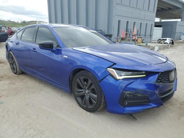 19UUB5F56MA004051 - 2021 ACURA TLX TECH A BLUE photo 4