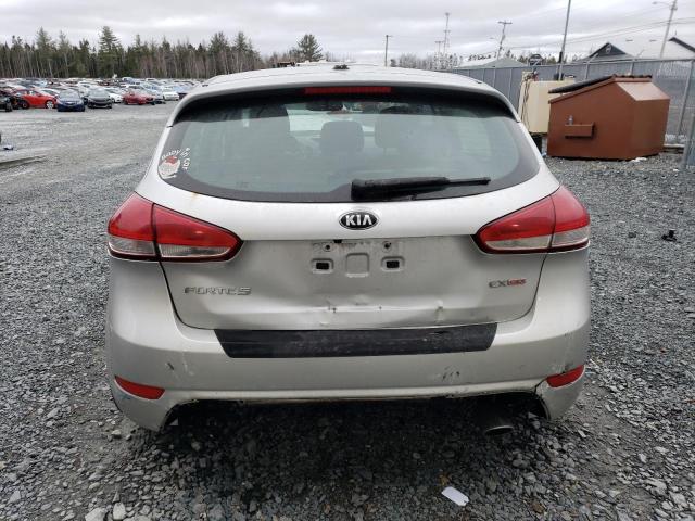 KNAFX5A86F5293600 - 2015 KIA FORTE EX SILVER photo 6