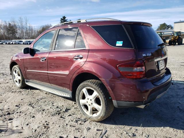 4JGBB86E28A367567 - 2008 MERCEDES-BENZ ML 350 BURGUNDY photo 2