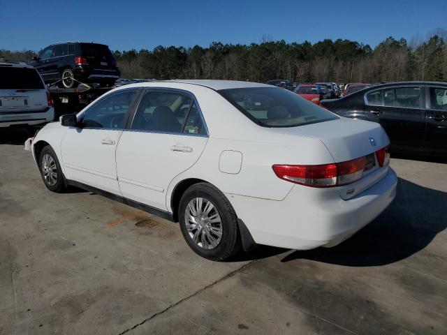 1HGCM56484A051191 - 2004 HONDA ACCORD LX WHITE photo 2