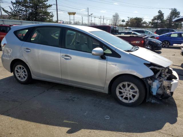 JTDZN3EU1EJ013704 - 2014 TOYOTA PRIUS V SILVER photo 4