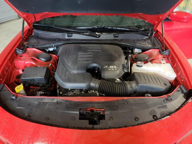 2C3CDXBG9NH144903 - 2022 DODGE CHARGER SXT RED photo 11