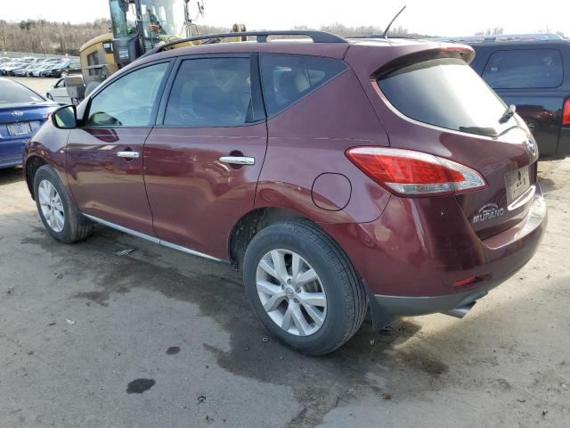 JN8AZ1MW6CW200580 - 2012 NISSAN MURANO S BURGUNDY photo 2