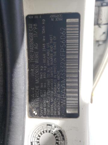 WBAAM3332XFP56062 - 1999 BMW 323 I AUTOMATIC Weiß Foto 12
