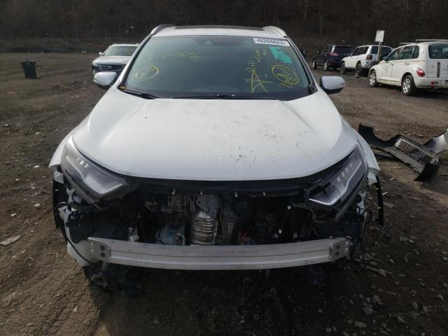 2HKRW1H95KH501910 - 2019 HONDA CR-V TOURING WHITE photo 5