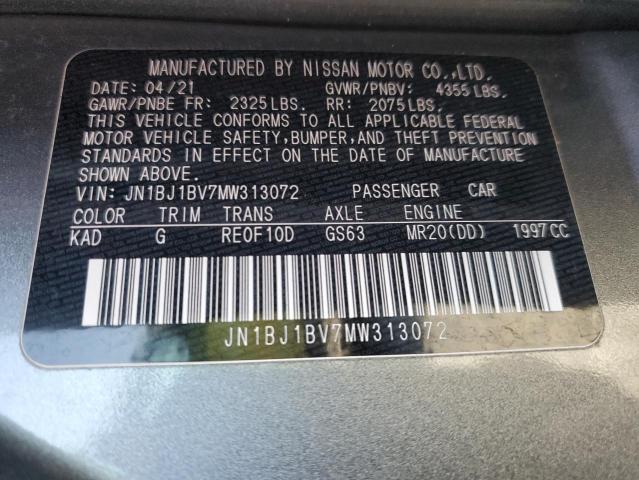 JN1BJ1BV7MW313072 - 2021 NISSAN ROGUE SPOR SV GRAY photo 13