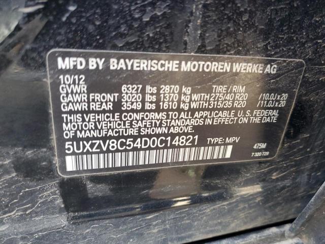 5UXZV8C54D0C14821 - 2013 BMW X5 XDRIVE50I BLACK photo 13