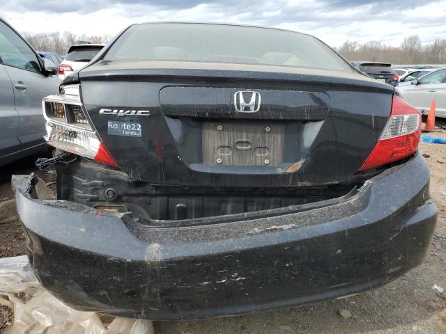 19XFB2F5XCE378244 - 2012 HONDA CIVIC LX BLACK photo 6