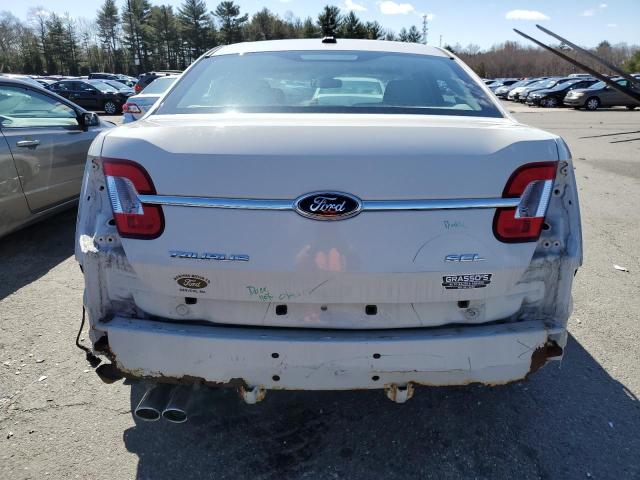 1FAHP2EW8BG162773 - 2011 FORD TAURUS SEL WHITE photo 6