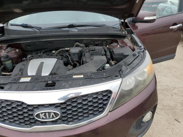 5XYKUDA24BG023802 - 2011 KIA SORENTO EX BURGUNDY photo 11