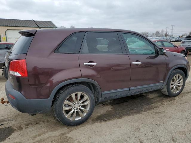 5XYKUDA24BG023802 - 2011 KIA SORENTO EX BURGUNDY photo 3