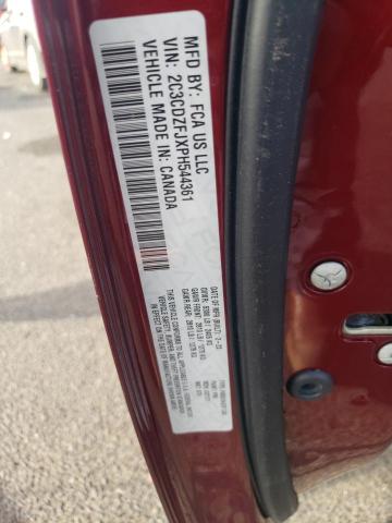 2C3CDZFJXPH544361 - 2023 DODGE CHALLENGER R/T SCAT PACK BURGUNDY photo 12