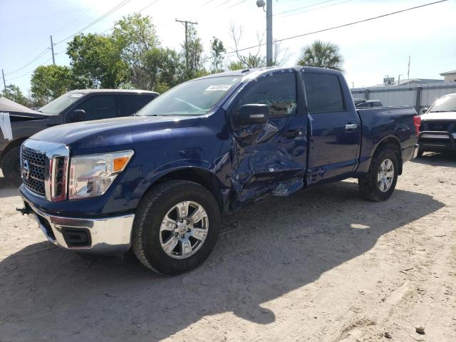 1N6AA1EJ2JN527063 - 2018 NISSAN TITAN S BLUE photo 1