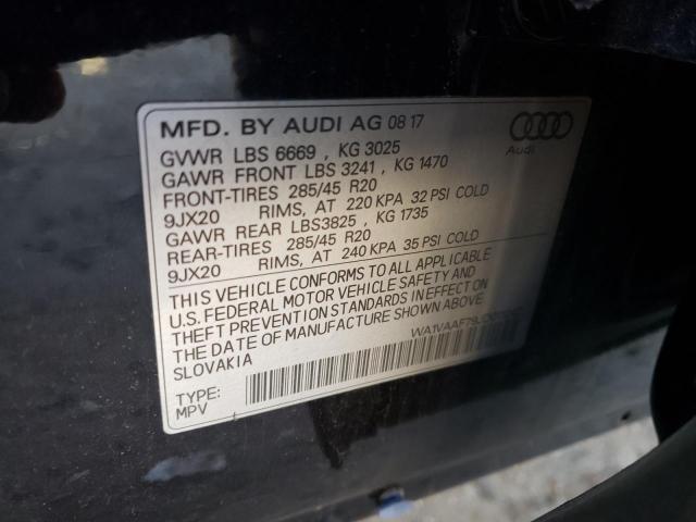 WA1VAAF79JD011242 - 2018 AUDI Q7 PRESTIGE შავი ფოტო 13