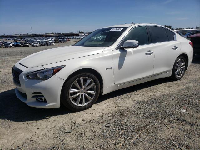 JN1AV7AP7EM692013 - 2014 INFINITI Q50 HYBRID PREMIUM WHITE photo 1