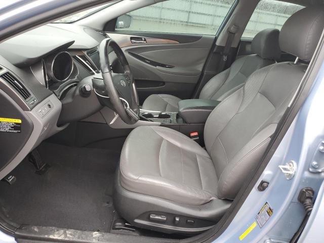 KMHEC4A46CA047436 - 2012 HYUNDAI SONATA HYBRID BLUE photo 7