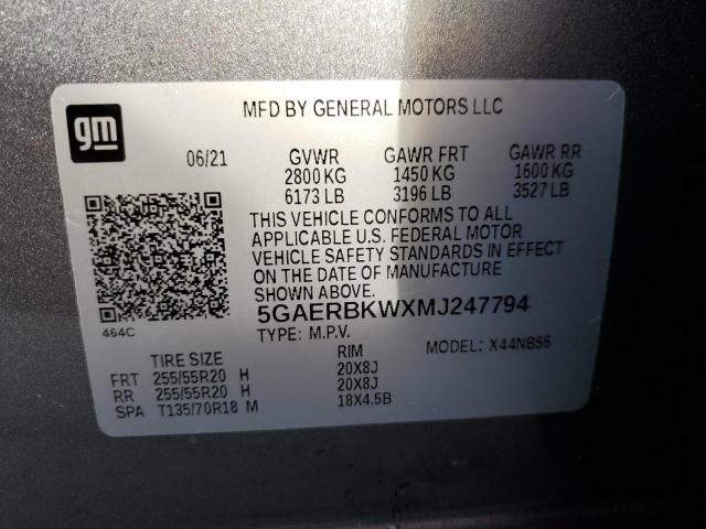 5GAERBKWXMJ247794 - 2021 BUICK ENCLAVE ESSENCE ნაცრისფერი ფოტო 13