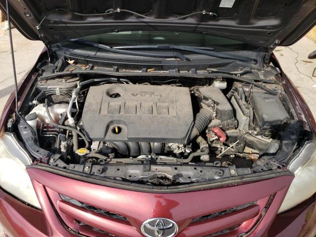 JTDBU4EE5BJ093345 - 2011 TOYOTA COROLLA BASE BURGUNDY photo 11