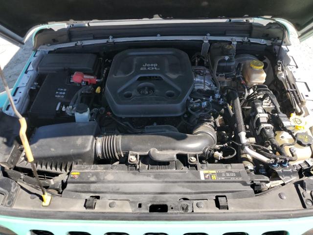 1C4HJXDN7MW549681 - 2021 JEEP WRANGLER U SPORT Turquoise photo 12