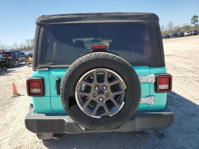 1C4HJXDN7MW549681 - 2021 JEEP WRANGLER U SPORT Turquoise photo 6