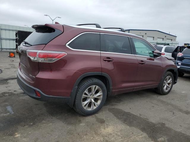 5TDJKRFH3FS171542 - 2015 TOYOTA HIGHLANDER XLE Qırmızı foto 3