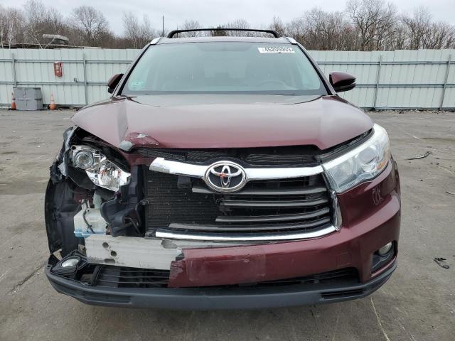 5TDJKRFH3FS171542 - 2015 TOYOTA HIGHLANDER XLE Qırmızı foto 5