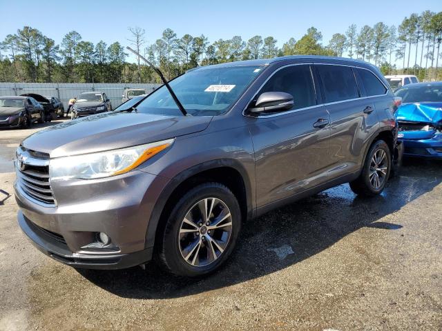 5TDKKRFH0GS501398 - 2016 TOYOTA HIGHLANDER XLE GRAY photo 1