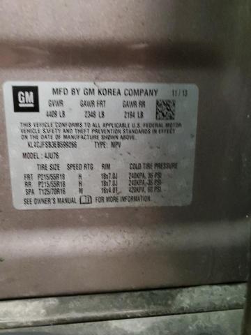 KL4CJFSB3EB599266 - 2014 BUICK ENCORE CONVENIENCE 棕色 照片 14