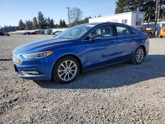 3FA6P0PU4HR190434 - 2017 FORD FUSION SE PHEV BLUE photo 1