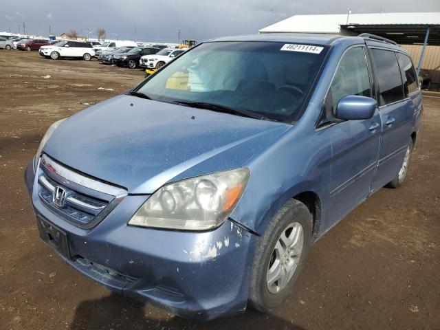 5FNRL38637B080656 - 2007 HONDA ODYSSEY EXL BLUE photo 1