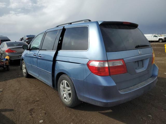 5FNRL38637B080656 - 2007 HONDA ODYSSEY EXL BLUE photo 2