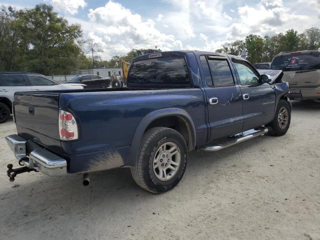 1B7HL48N82S549082 - 2002 DODGE DAKOTA QUAD SLT BLUE photo 3