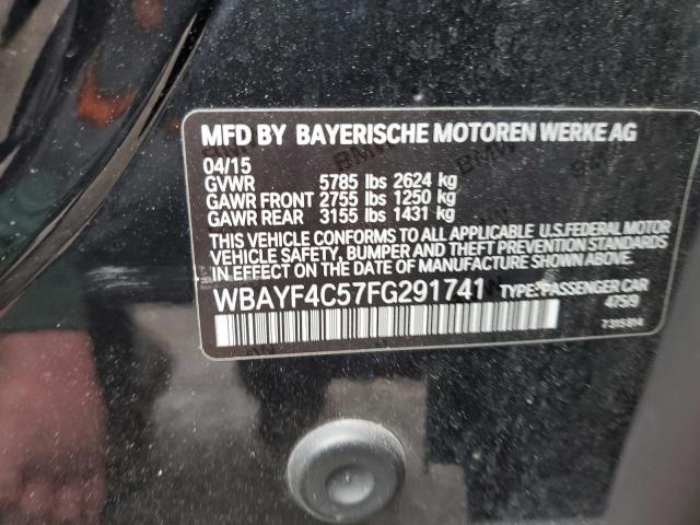 WBAYF4C57FG291741 - 2015 BMW 740 LXI BLACK photo 12