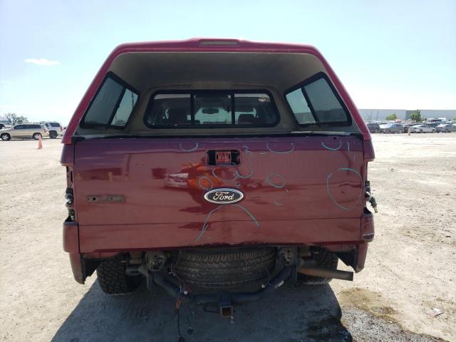 1FTRX12515FA41646 - 2005 FORD F150 BURGUNDY photo 6